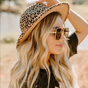 ๐ Leopard Print Wool Fedora Hat
